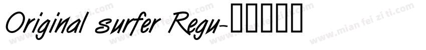 Original surfer Regu字体转换